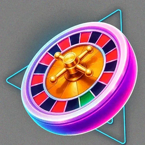 Neon roulette wheel