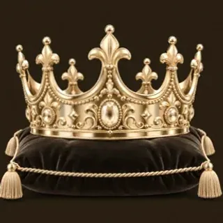 Gold crown on cushion — Mafia 77777