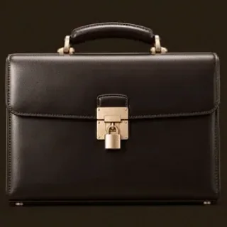 Locked leather briefcase — Mafia 77777