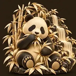 Panda eating bamboo — Mafia 77777